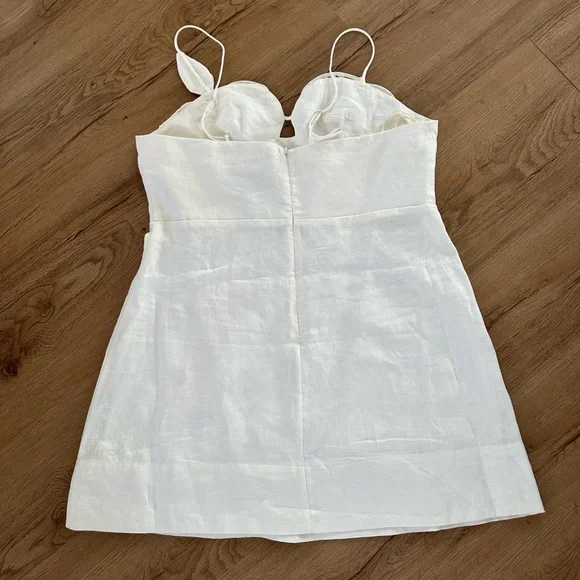 Farm Rio White 3d Flower Bodice Mini Dress - Picture 2 of 9